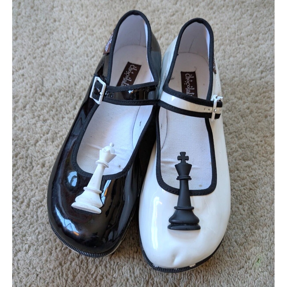 Hot Chocolate Design Platform Shoes Womens Size 8 Chess Black White Chocolaticas
